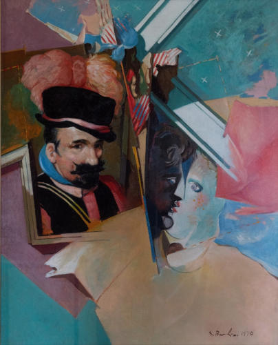 Gianni Brusamolino: Omaggio a Velasquez, 1970 -  olio su tela 100 x 80