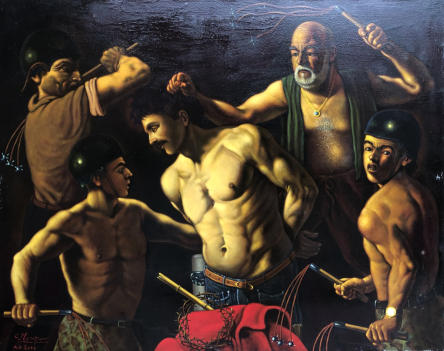 Flagellazione, 2014, olio su tela, 80 x 100 cm, collezione privata, Roma  