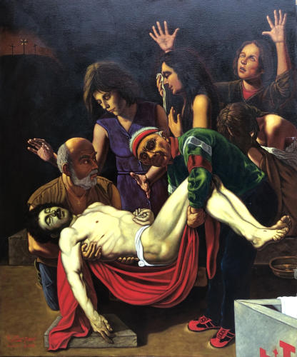 Deposizione nel sepolcro, 2015, olio su tela, 120 x 100 cm, collezione privata, Roma  