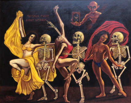 Danza macabra, 2017, olio su tela, 80 x 100 cm, collezione privata, Roma  