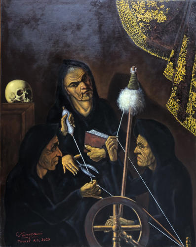 Le moire, 2020, olio su tela, 100 x 80 cm, collezione Carmelo Calci, Roma  