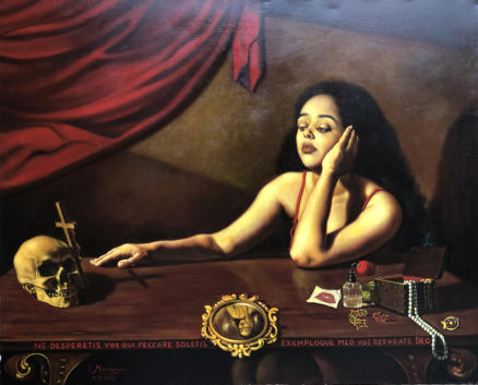 La Maddalena penitente, 2003, olio su tela, 90 x 100 cm, collezione privata, Roma
