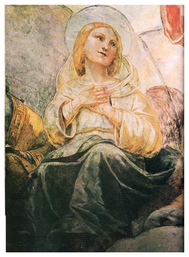 Gaetano Miolato - la Vergine Maria - particolare della Santa Famiglia