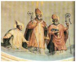 S. Zeno, S. Ambrogio e S. Dionigi rappresentati dal Miolato