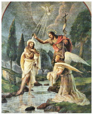Il battesimo di Ges del pittore Miolato
