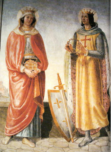 S. Elisabetta d'Ungheria e S. Ludovico Re del pittore Miolato