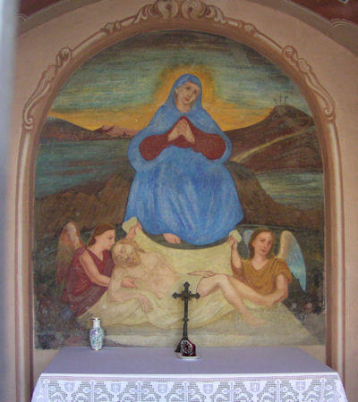 Dipinto nella cappella della Pandina