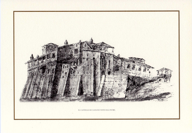 Il Castello di Cassano visto dal fiume