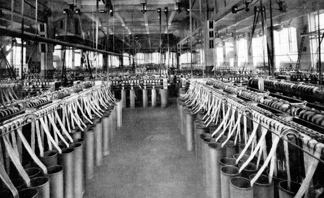 Stabilimento di Cassano d'Adda. Sala di filatura Gillspinning