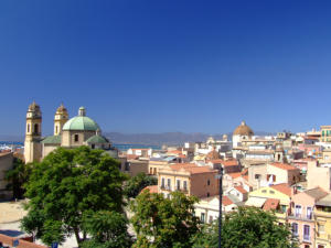 Cagliari - vista panoramica dal Quartiere Stampace