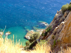 Vista dalla strada panoramica verso Villasimius