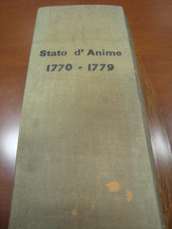 Stato d'Anime 1770 - 1779