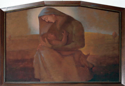 Madonna col Bambino - Olio su tavola cm 107 X 126