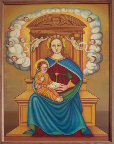 Quadro Madonna del Miracolo - Olio su tela cm 164 X 116