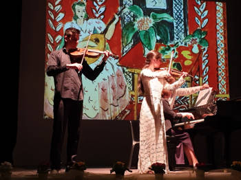 Elizaveta e Ivan Zakharov (violino) ed Elena Falkon (piano) in concerto
