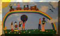 Murales sul muro della Scuola primaria Guarnazzola   all'ingresso del cancello, realizzato dagli alunni della classe  V b e Insegnante 