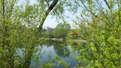 Nello splendido scenario di primavera sullo sfondo si intravede la nostra bella cittadina