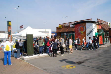 Il punto di partenza presso Mc Donald di Cassano d'Adda